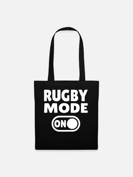 Rugby Mode ON - Rugby Leidenschaft pur - Stoffbeutel - Schwarz