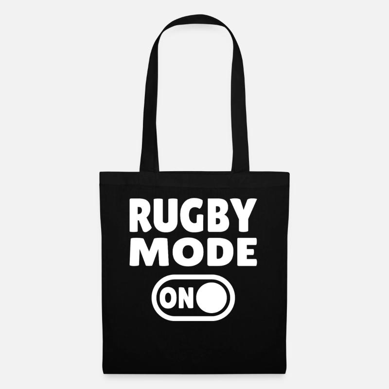 Rugby Mode ON - Rugby Leidenschaft pur - Stoffbeutel - Schwarz
