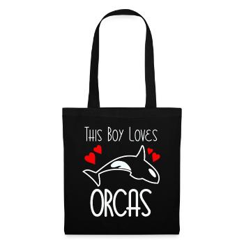 Ce garçon aime les orques - Sac en tissu - noir - Devant