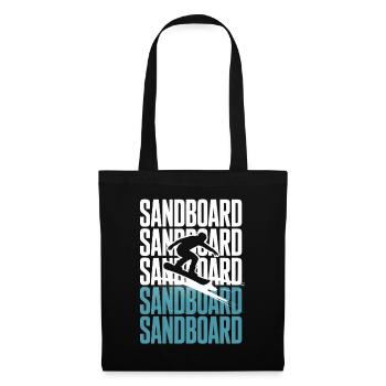 Retro Sandboarder Summer Sandboarding - Tote Bag - black - Front