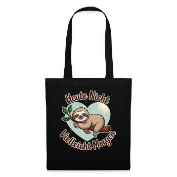 Not today maybe tomorrow sloth heart - Tote Bag - black - Front