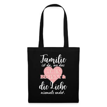 Family Saying Love Quote Family - Tote Bag - black - Front