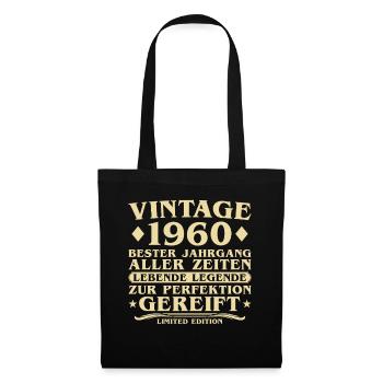 Vintage 1960's Vintage Born 65 Years - Tote Bag - black - Front