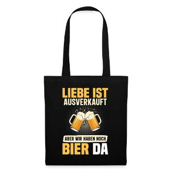 Malle LOVE EST ÉPUISÉ LA BIÈRE EST TOUJOURS DISPONIBLE - Sac en tissu - noir - Devant