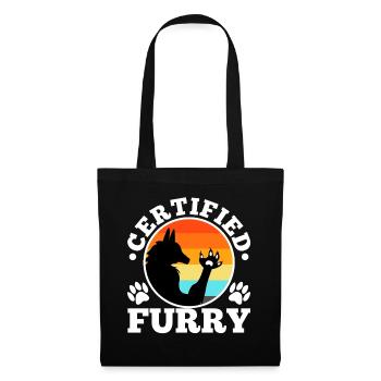 Certified furry - Tote Bag - black - Front