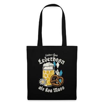 Lieber koa Lederhosen als koa Mass - Gaudi - Tote Bag - black - Front
