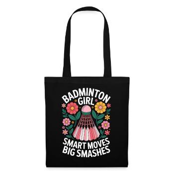 Badminton Saying Girl Funny Badminton Gift - Tote Bag - black - Front