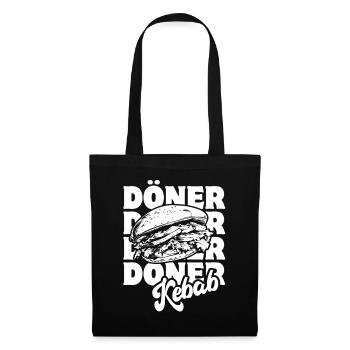 Döner Kebab - Fast Food - Spruch - Tote Bag - black - Front