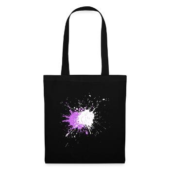 Explosion de couleur violette sur noir - Sac en tissu - noir - Devant