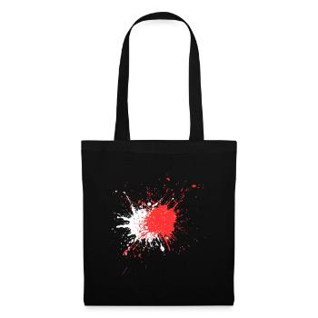 Impression abstraite d’éclaboussures de sang - Sac en tissu - noir - Devant
