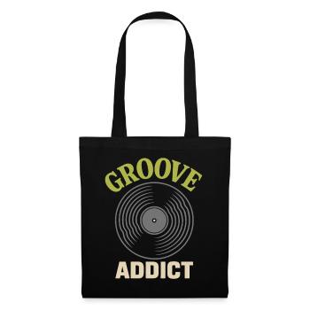 Groove Addict Vinyl Record Music Lover - Tote Bag - black - Front