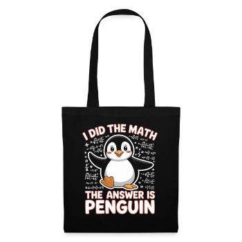 J’ai fait le calcul, la réponse est pingouin - Sac en tissu - noir - Devant
