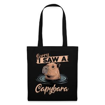 Funny aesthetic Kawaii Capybara - Stoffbeutel - Schwarz - Vorne