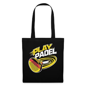 Padel Tennis T-Shirt for Men & Women - Tote Bag - black - Front