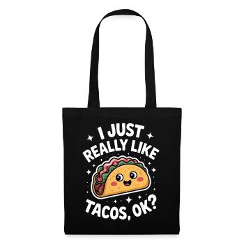 Taco Disant Cuisine Mexicaine Blague Taco Cadeau - Sac en tissu - noir - Devant