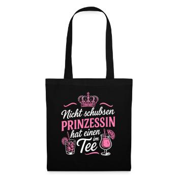 Don't push princess has one in her tea - Bachelor Party - Tote Bag - black - Front