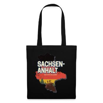 Sachsen Anhalt Deutschland Bundesland Souvenir - Stoffbeutel - Schwarz - Vorne