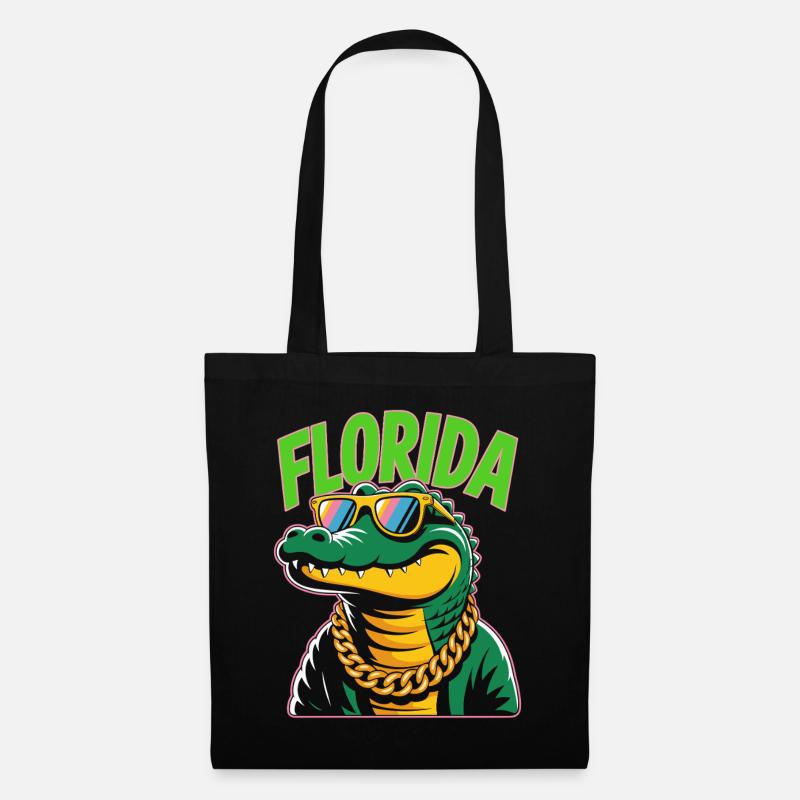 Florida Alligator - Stoffbeutel - Schwarz