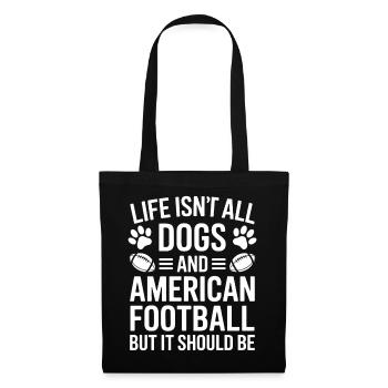 Football Saying Dogs Funny Football Gift - Tote Bag - black - Front