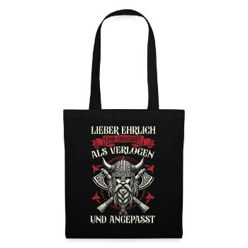 Nordische Mythologie Wikinger Runen Götter - Stoffbeutel - Schwarz - Vorne