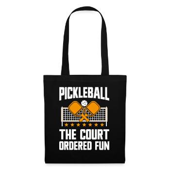 Pickleball : le plaisir ordonné par le tribunal - Sac en tissu - noir - Devant