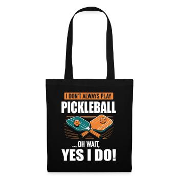Pickleball Paddleball Dinkball Raquette de tennis - Sac en tissu - noir - Devant