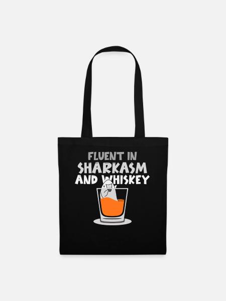 Whiskey Spruch Whiskeytrinker Whiskeyliebhaber - Stoffbeutel - Schwarz