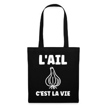 L'ail c'est la vie - Sac en tissu - noir - Devant