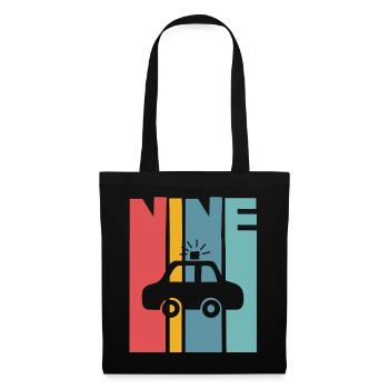 9e anniversaire de la police - Sac en tissu - noir - Devant