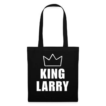 Larry Name avec lettre L - Chemise King Crown - Sac en tissu - noir - Devant