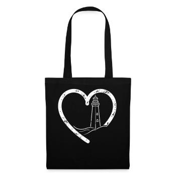 Phare au bord de la mer - Sac en tissu - noir - Devant