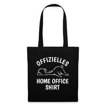 Llama - Chemise de bureau à domicile - Cadeau - Sac en tissu - noir - Devant