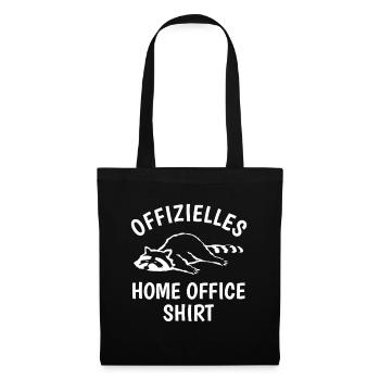Raton laveur - Chemise de bureau à domicile - Cadeau - Sac en tissu - noir - Devant