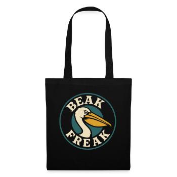 Drôle de pélican mème grand - Sac en tissu - noir - Devant