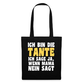 Familienmotiv Nichte - Stoffbeutel - Schwarz - Vorne