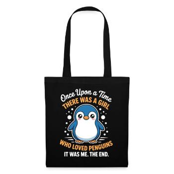 Dicton mignon pingouin - Sac en tissu - noir - Devant