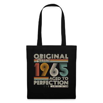 1965 Vintage Rétro Cadeau D'anniversaire - Sac en tissu - noir - Devant
