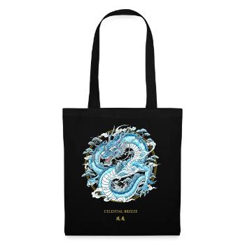 Celestial Breeze Himmlischer Winddrache - Stoffbeutel - Schwarz - Vorne