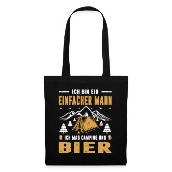 Dictons de camping amusants Camping-car Caravane - Sac en tissu - noir - Devant