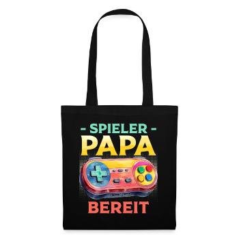 Papa en devenir JOUEUR PAPA PRÊT Drôle - Sac en tissu - noir - Devant
