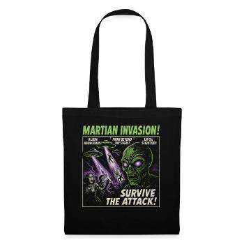 Mars Invasion Alien Movie Poster Halloween - Tote Bag - black - Front