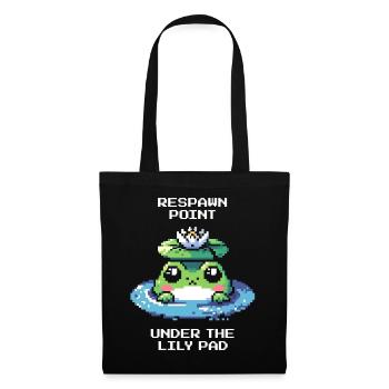 Respawn Point: Under the Water Lily | Frog, Pond - Tote Bag - black - Front