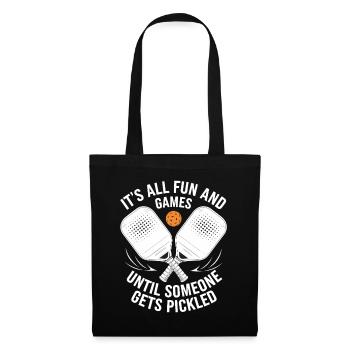 Équipement de pickleball Raquette de padel drôle - Sac en tissu - noir - Devant