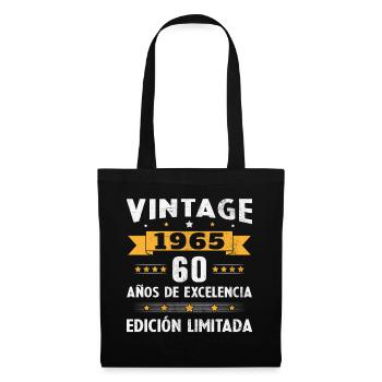 60 Year Old 1965 Vintage Retro Anniversary - Tote Bag - black - Front