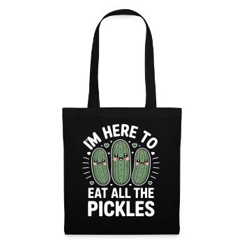 Concombres ici pour manger tous les cornichons - Sac en tissu - noir - Devant