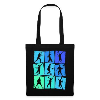 Badminton Badminton Badminton Joueurs Garçons Enfants - Sac en tissu - noir - Devant