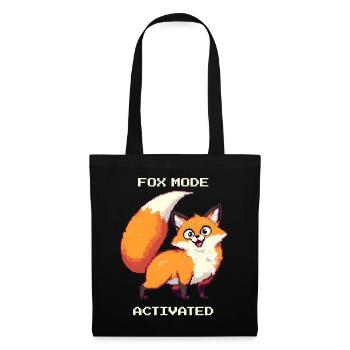 Fuchsmodus aktiviert | derpy Fuchs Humor - Stoffbeutel - Schwarz - Vorne