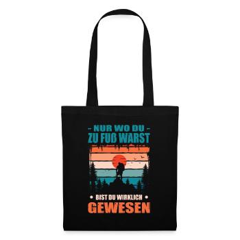 Dictons de randonnée Hiker Tenues de randonnée - Sac en tissu - noir - Devant