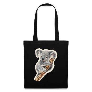Koala - Stoffbeutel - Schwarz - Vorne