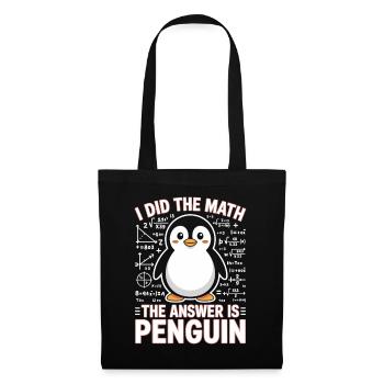J’ai fait le calcul, la réponse est pingouin - Sac en tissu - noir - Devant